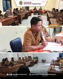 RAKOR INTERNAL, LURAH HARGOMULYO APRESIASI REALISASI APBKAL AKHIR OKTOBER MENCAPAI 87,4 PERSEN